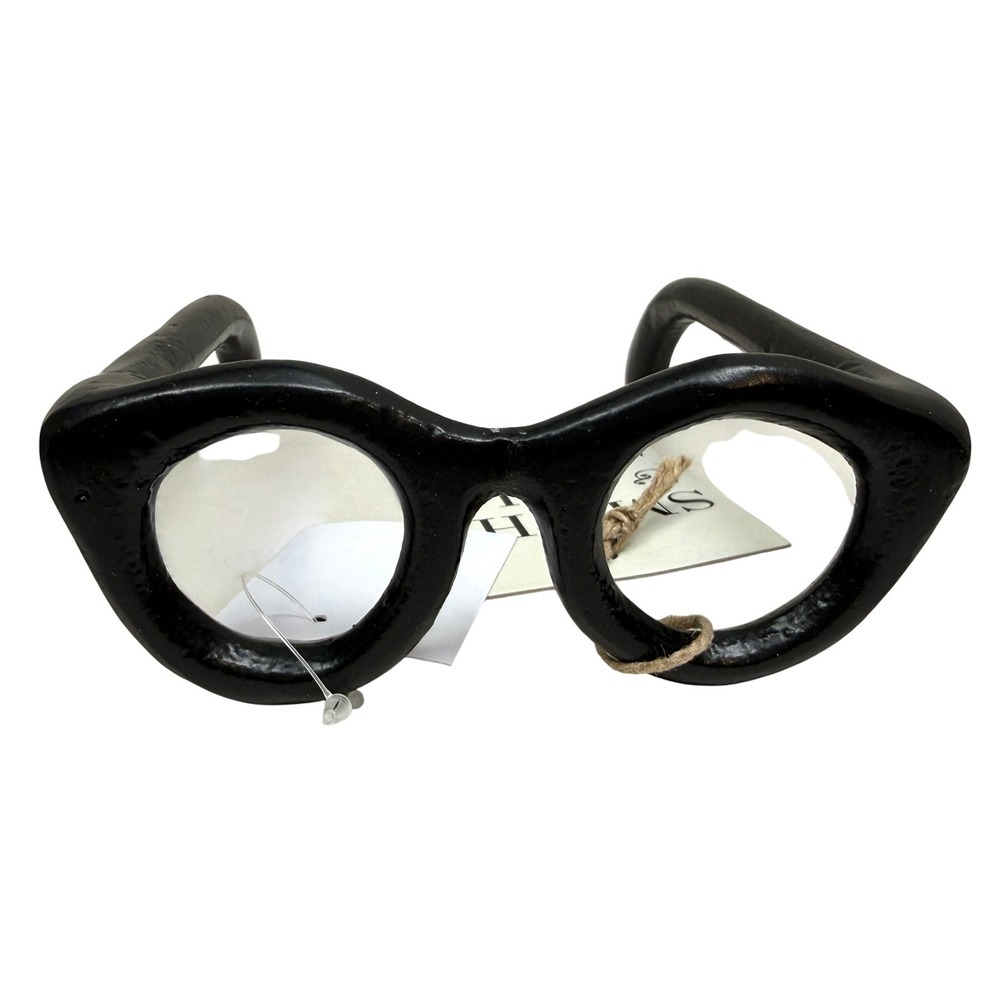 Smith & Gold Modern Decor Black Metal Sculpture Eyeglasses Home Accent Decor 6in